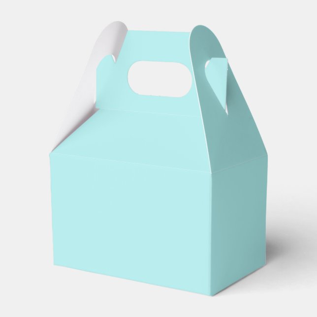 Light Turquoise Gable Favor Box Geschenkschachtel (Vorderseite)