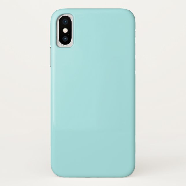 Light Turquoise iPhone X Case (Rückseite)