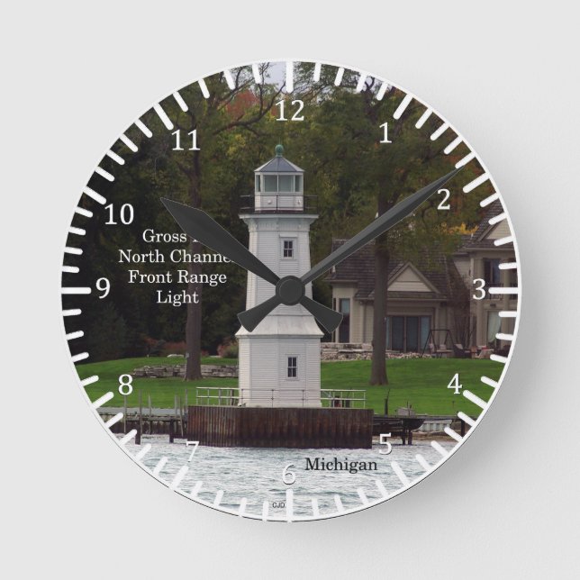 Light-Uhr der Grosse Ile Nord Channel Runde Wanduhr (Vorderseite)