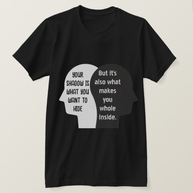 Light- und Shadow-Self-T-Shirt-Design T-Shirt (Design vorne)
