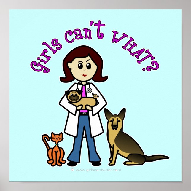 Light Veterinarian Girl Poster (Vorne)