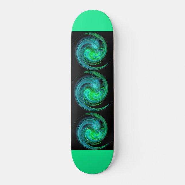 LIGHT VORTEX, schwarz, blau Skateboard (Vorderseite)
