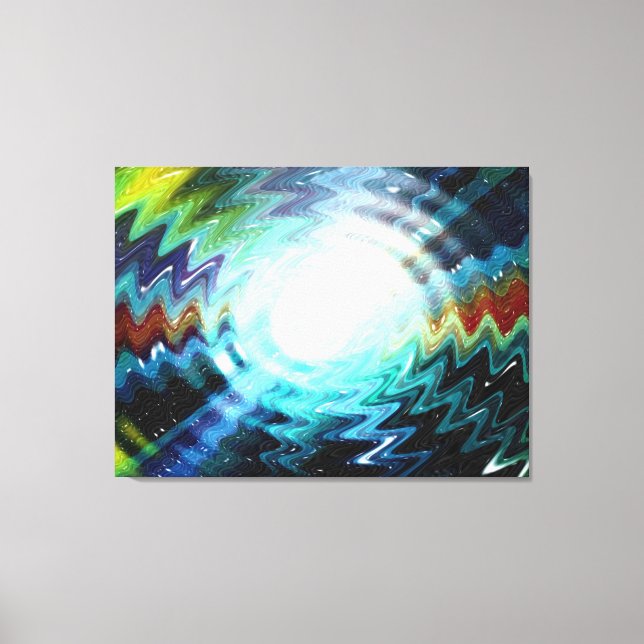 Light Wave Fantasy Galaxy Kunstdesign Abstrakt Leinwanddruck (Vorderseite)