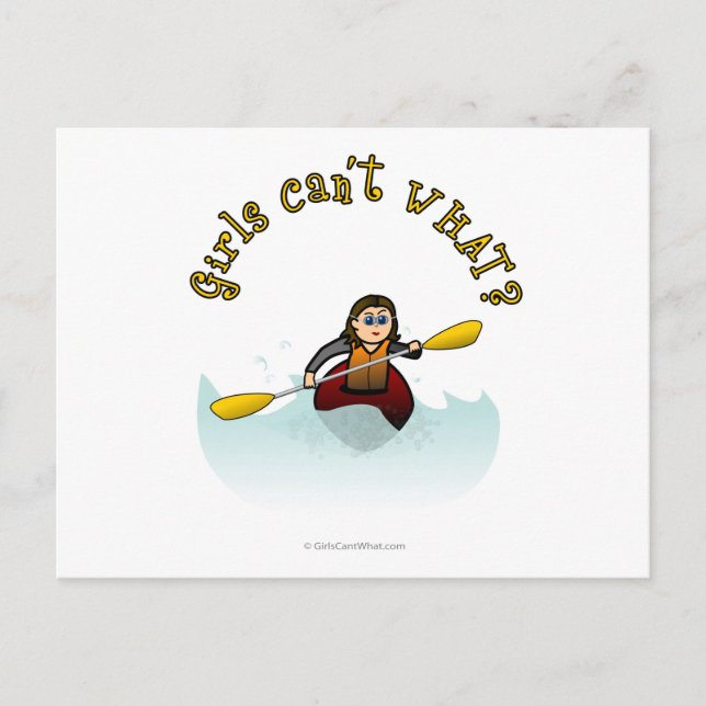 Light Woman Kayaker Postkarte (Vorderseite)
