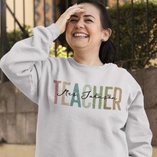 Light Women Retro Lehrerin Wertschätzung Individue Sweatshirt