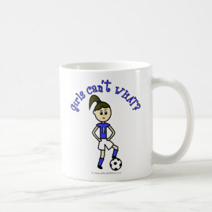 Light Womens Soccer in Blue Uniform Tasse