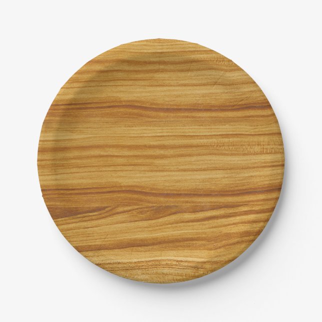 Light Wood Grain Pappteller (Vorderseite)