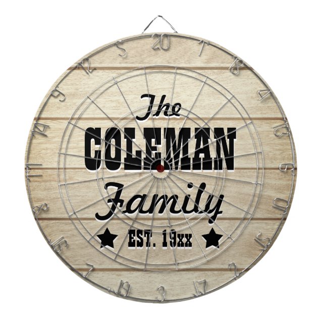 Light Wood Grain Personalisiert Dart Board Dartscheibe (vorne)