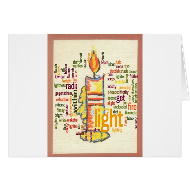 Light Word Cloud Art Print (Vorderseite (Horizontal))