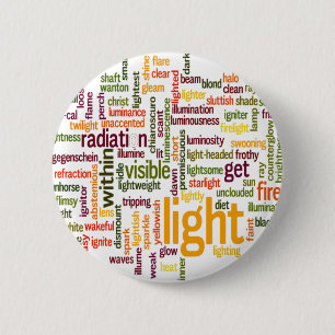 Light Word Cloud Art Print Button