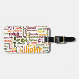 Light Word Cloud Art Print Gepäckanhänger