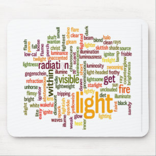 Light Word Cloud Art Print Mousepad