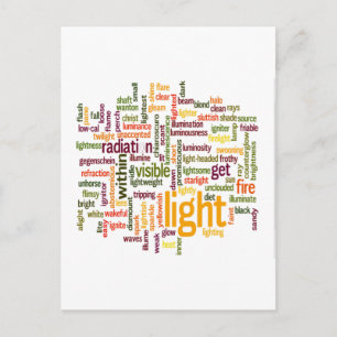 Light Word Cloud Art Print Postkarte