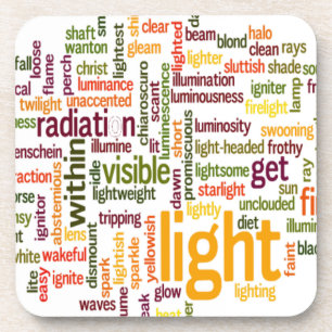 Light Word Cloud Art Print Untersetzer
