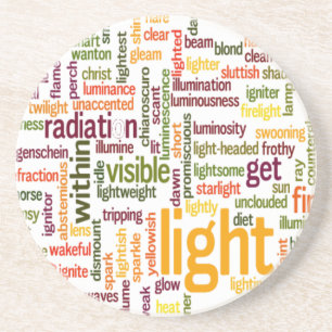 Light Word Cloud Art Print Untersetzer