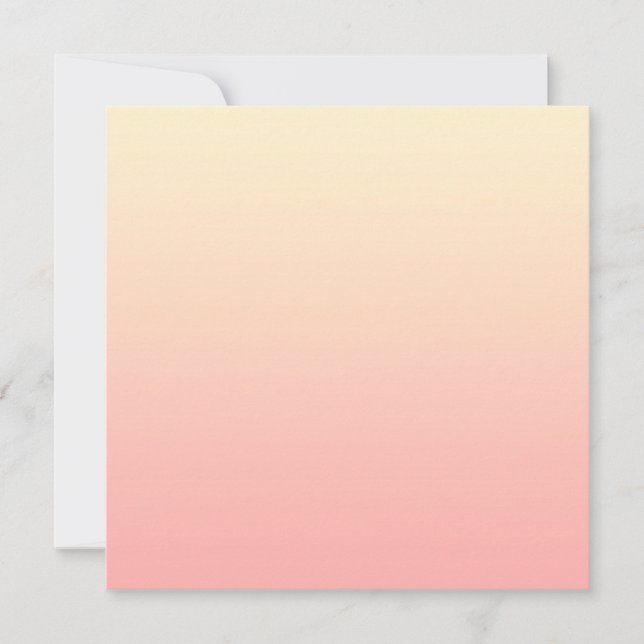 Light Yellow and Pink Gradient Dankeskarte (Vorderseite)