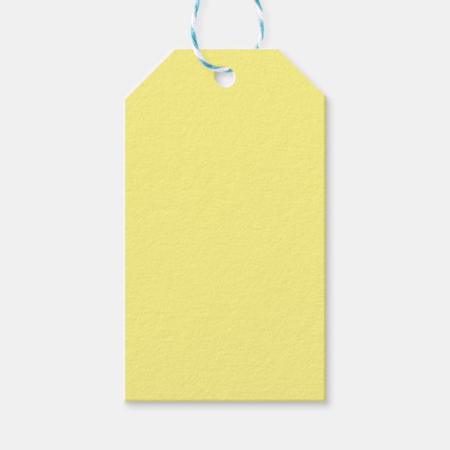 Light Yellow #FFF888, Marzipan Geschenkanhänger (Vorderseite)