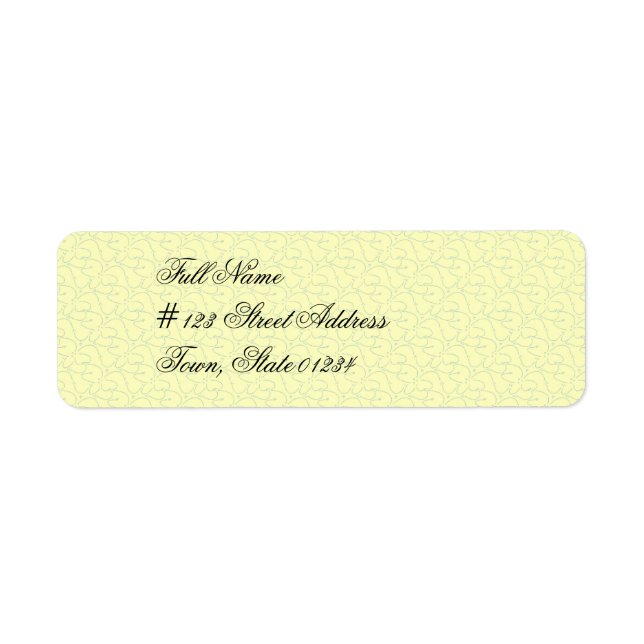 Light Yellow Mailing Labels (Vorne)
