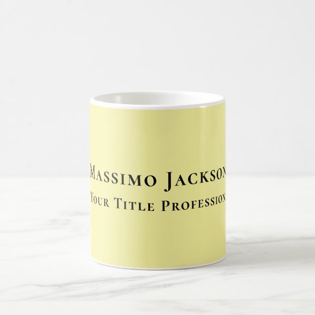 Light Yellow Plain Elegant Professional Modern Kaffeetasse (Mittel)