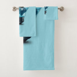 Lightbulb Iceberg - Polar Bear in a Lightbulb Badhandtuch Set