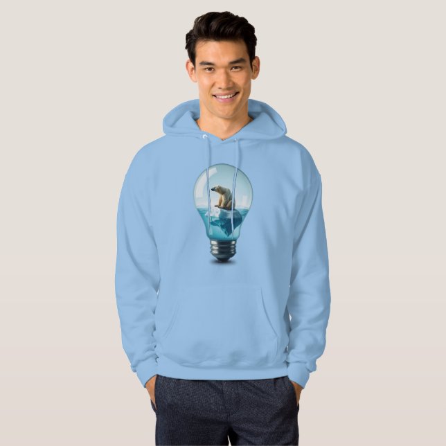 Lightbulb Iceberg - Polar Bear in a Lightbulb Hoodie (Vorne ganz)