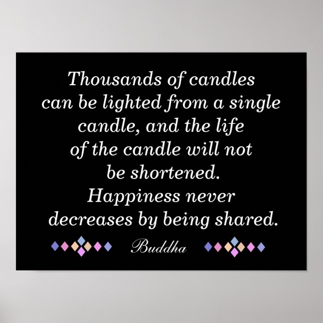 Lighted Candle - Buddha Zitat - Print Poster (Vorne)