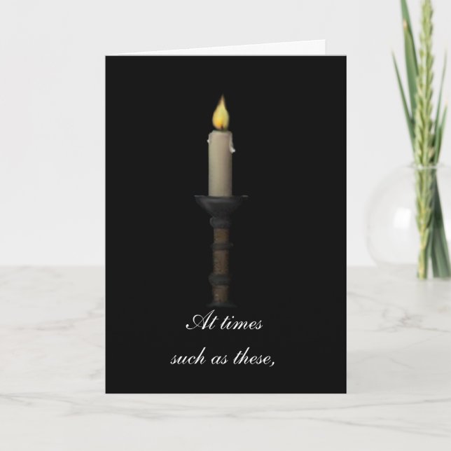 Lighted Candle Sympathy Card Karte (Vorderseite)