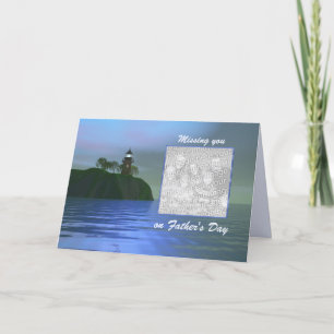 Lighten the Way Blue Vatertag (Foto-Rahmen) Karte