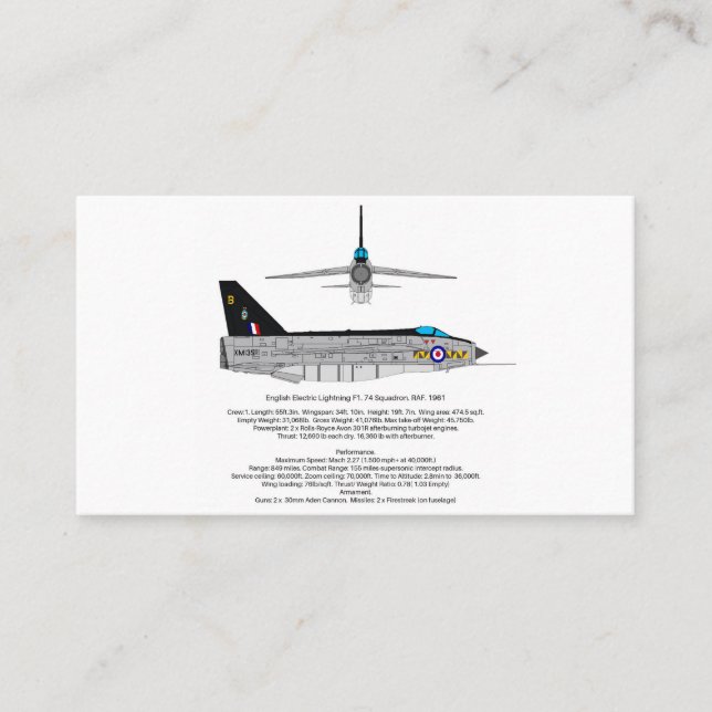 Lighter Jet Business Card Visitenkarte (Vorderseite)