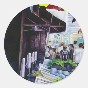 Lighter Side of Lavender Street, Singapur Runder Aufkleber