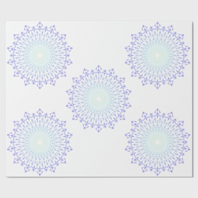 LightGreenLightPurple Diamond Edge Wrapping Paper Geschenkpapier (Flach)