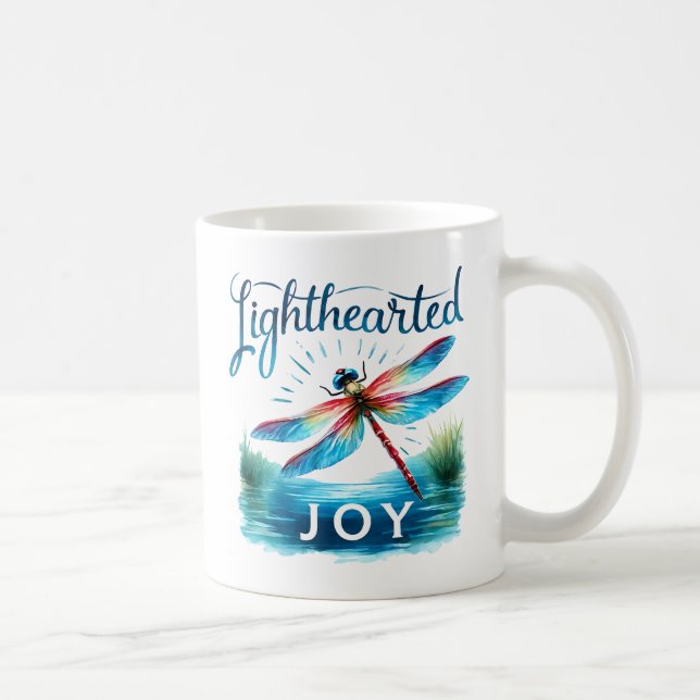 Lighthearted Joy - Artistic Dragonfly Kaffeetasse (Rechts)