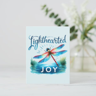 Lighthearted Joy - Artistic Dragonfly Postkarte