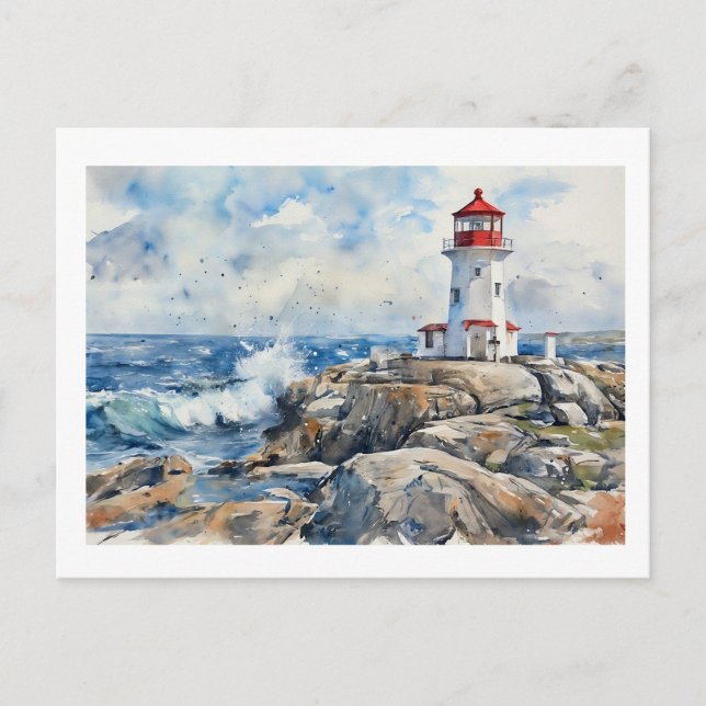 Lighthouse at Peggy's Cove,  Postkarte (Vorderseite)