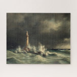 Lighthouse at Stora-Balt Puzzle<br><div class="desc">This picture features an amazing oil painting Lighthouse at Stora-Balt with its stormy seas and sky.
A picture puzzle that will bring hours of pleasure to anyone.</div>