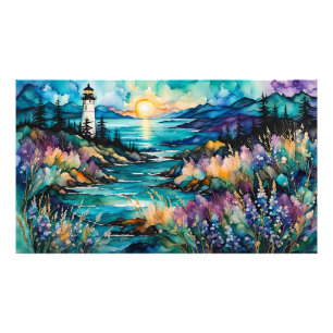 Lighthouse Bay Wildblume Garden Fotodruck