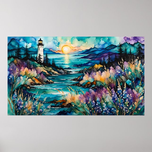 Lighthouse Bay Wildblume Garden Poster (Vorne)