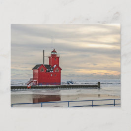 Lighthouse bekannt als Big Red in Holland Michigan Postkarte