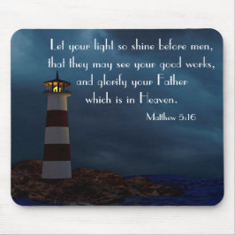 Lighthouse Bible Verse Mousepad