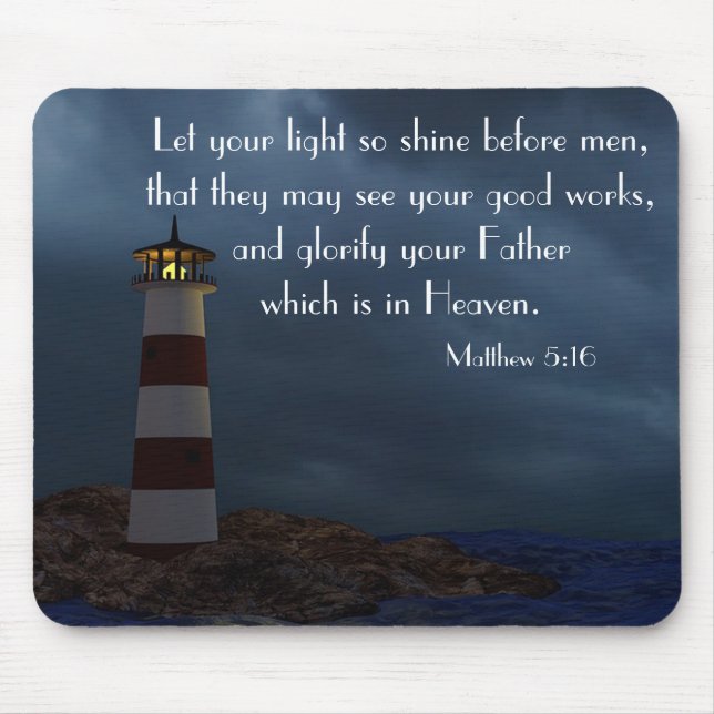 Lighthouse Bible Verse Mousepad (Vorne)