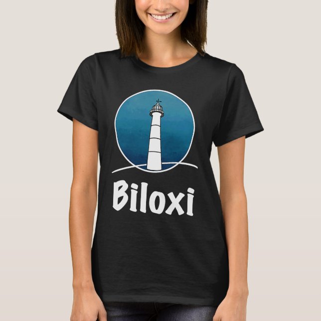 Lighthouse Biloxi Beach T-Shirt (Vorderseite)