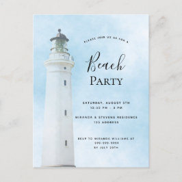 Lighthouse Blue Party Sommerinklusiv Postkarte