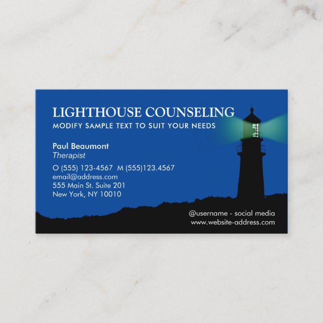 Lighthouse Business Card Visitenkarte (Vorderseite)
