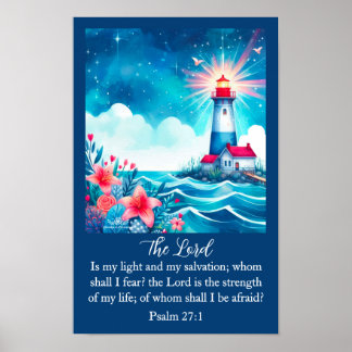 Lighthouse Christian Wall Art Poster