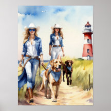 Lighthouse Cowgirl - Zwei Hundeschuhwanderer