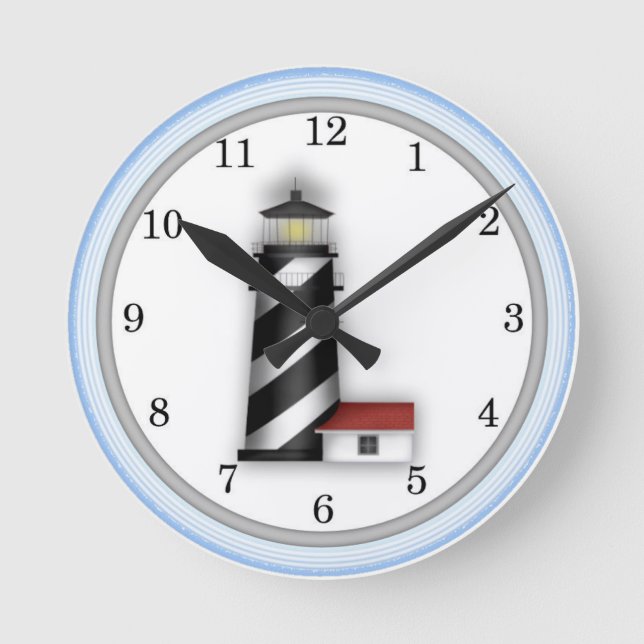 Lighthouse Design Wall Clock Runde Wanduhr (Vorderseite)
