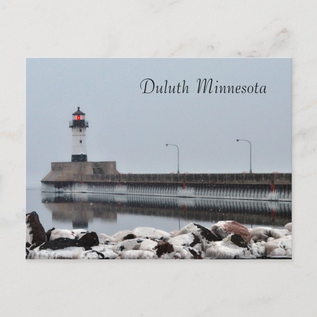 Lighthouse Duluth Minnesota Postkarte (Vorderseite)