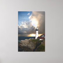 Lighthouse Gedicht Stretched Canvas Print