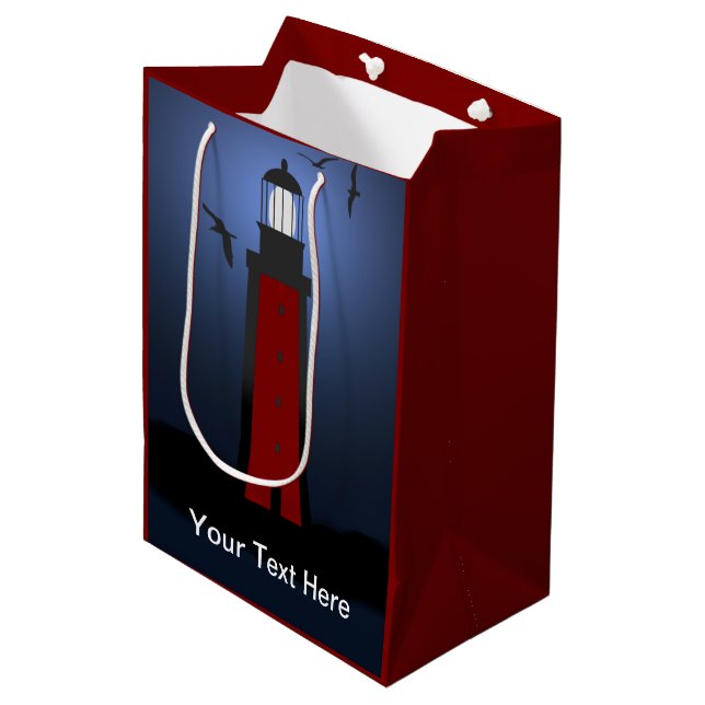 Lighthouse-Geschenktasche Mittlere Geschenktüte (Vorderseite Schrägansicht)