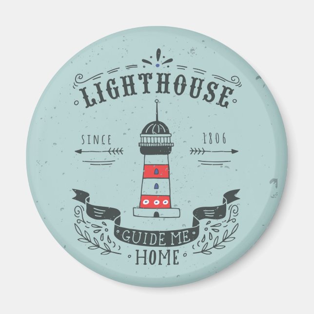 Lighthouse Guide Me Zuhause Poster Magnet (Vorne)